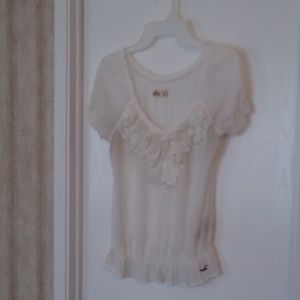 Cream Sheer Hollister Shirt